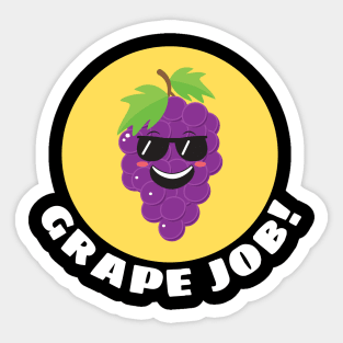 Grape job | Grape Pun Sticker